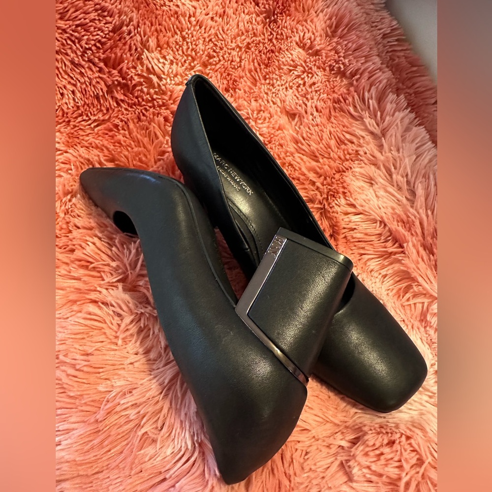 Black Square Toe Heels - image 5